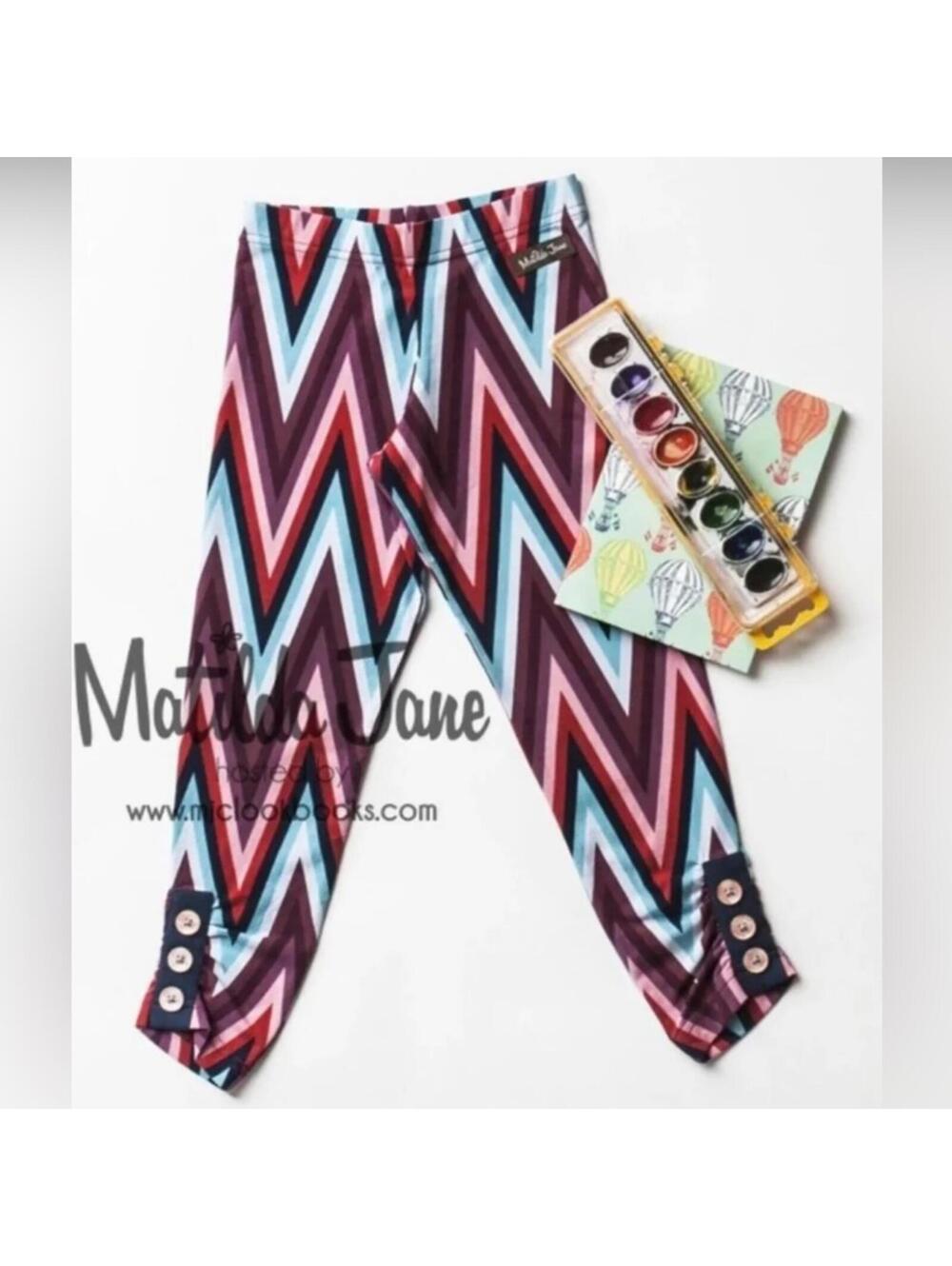 Girls 14 Matilda Jane Abba Leggings Paint by Numbers